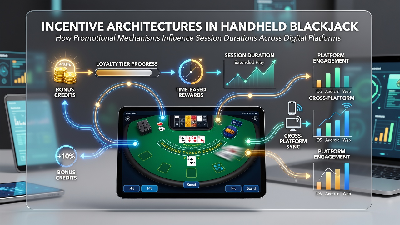 Illustration of promotional incentive structures within mobile blackjack applications showing layered reward pathways