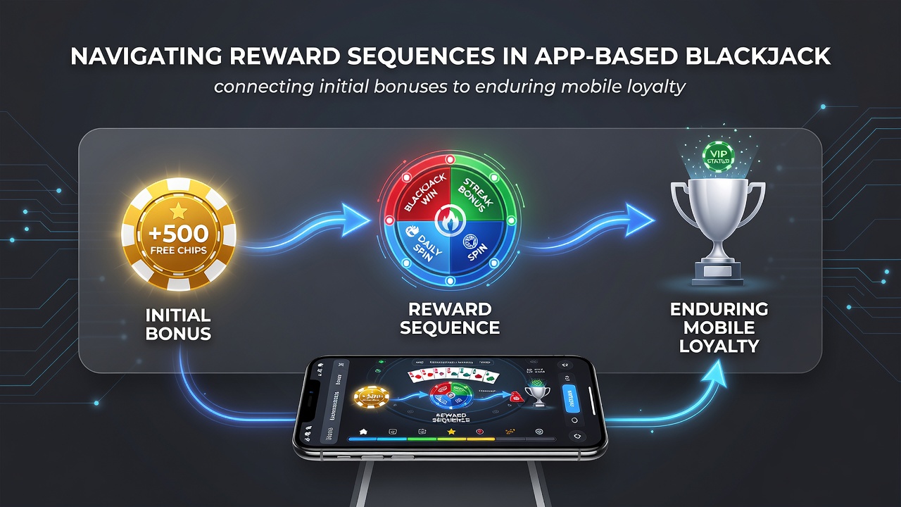 Mobile app screenshot illustrating loyalty tier progression and reward redemption in blackjack