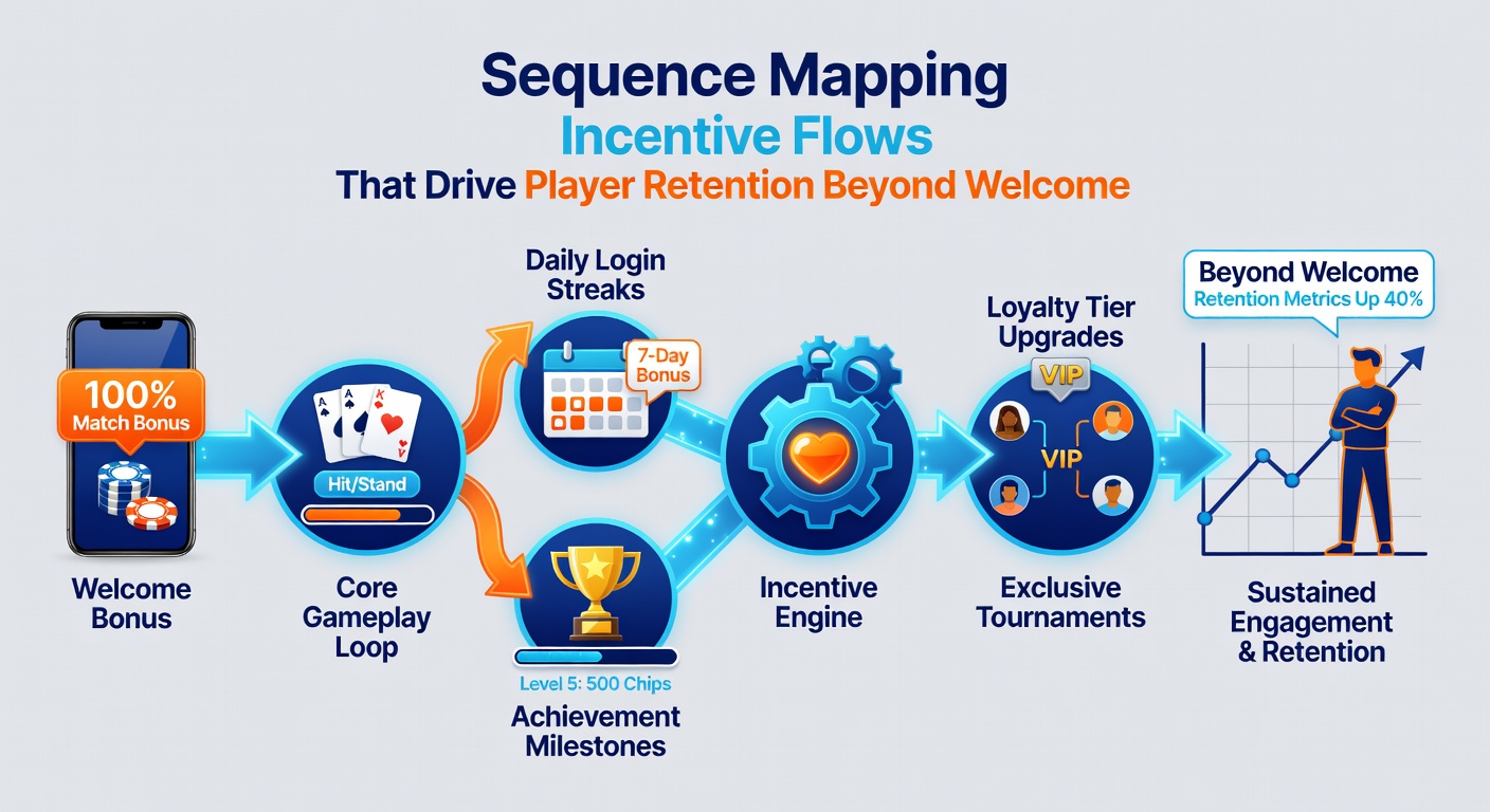 Mobile app interface illustrating sequenced incentives and player progression paths in app-based blackjack