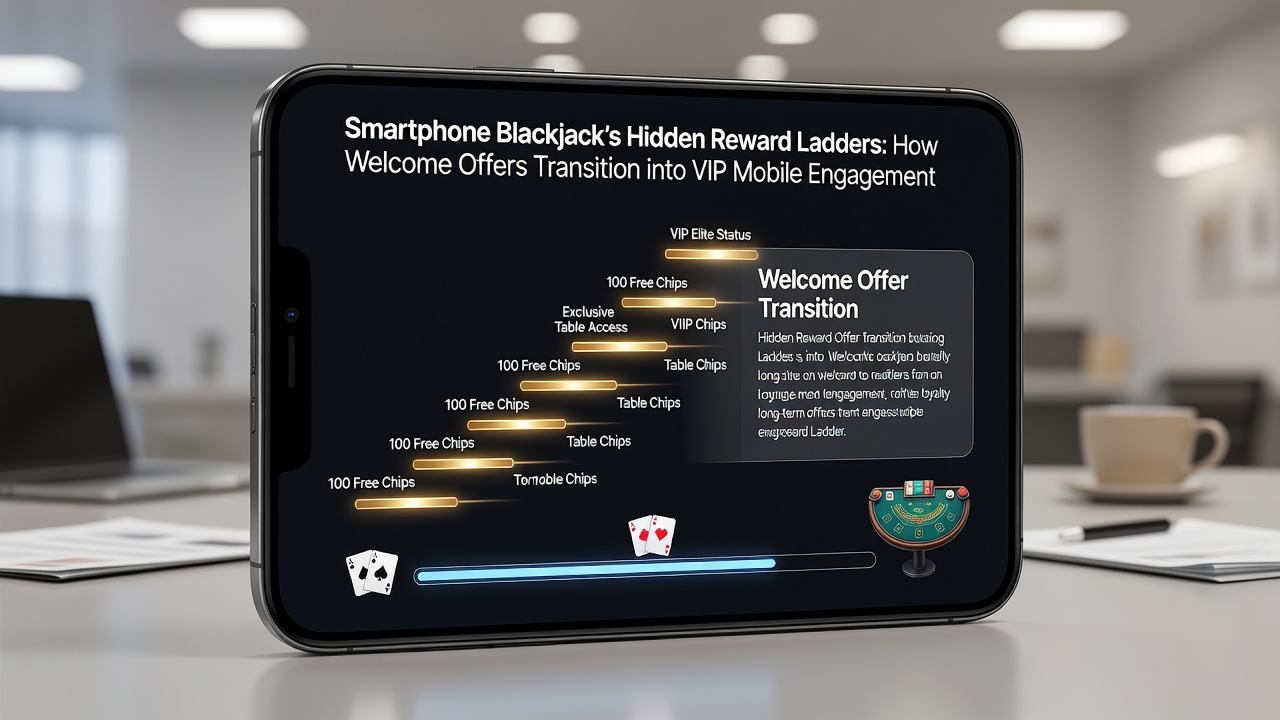 Diagram of mobile blackjack VIP progression and engagement metrics