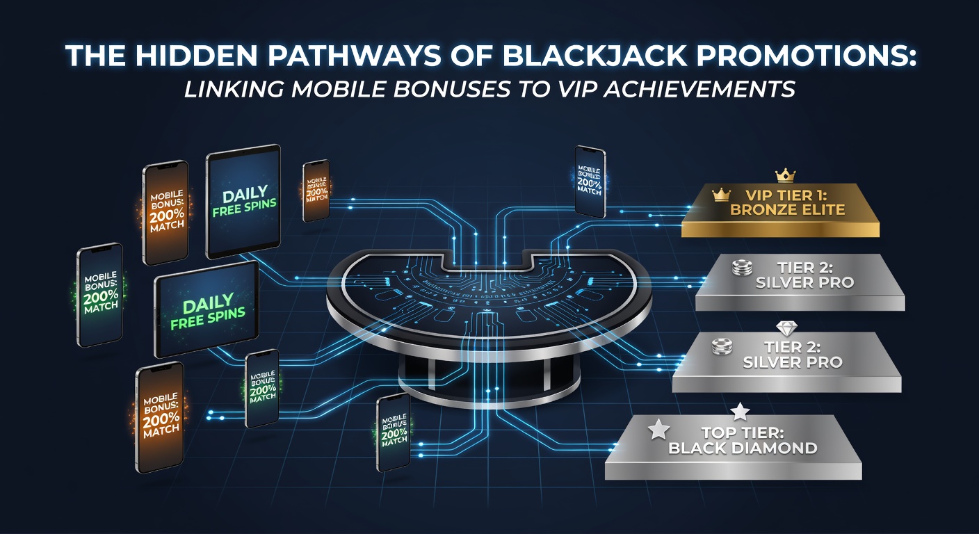 Mobile blackjack interface showing bonus activation leading to VIP tier progression on a smartphone screen
